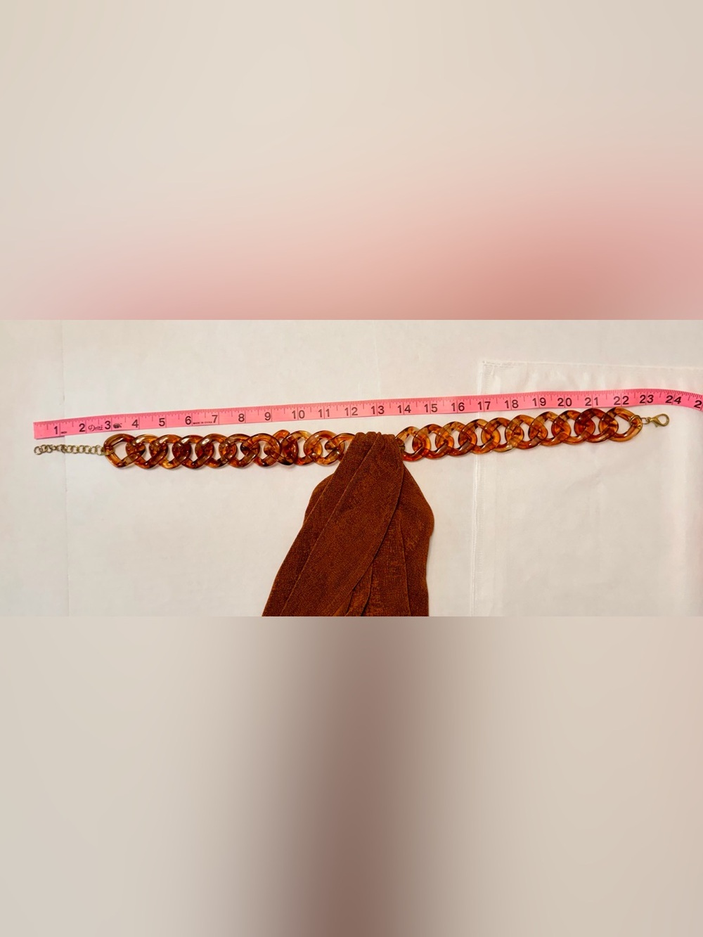 Boston Proper Women's Rust Orange Halter 2pc Suit W/Detachable Tortoise Chain XS - Picture 8 of 11